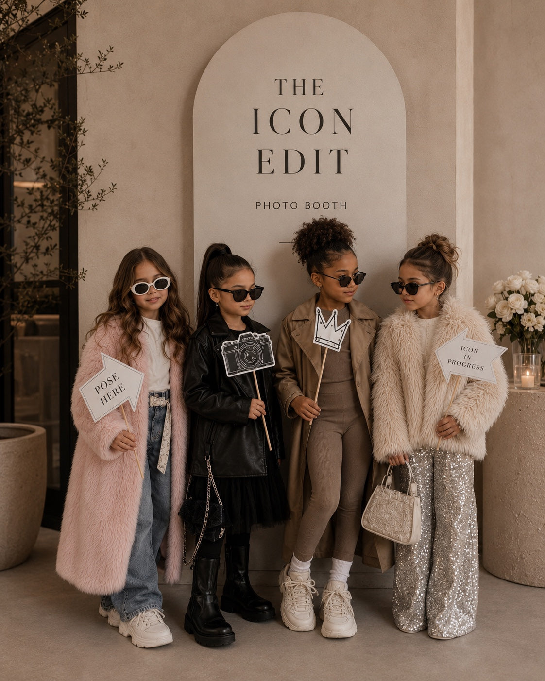 The Fashion Birthday Party printable photo booth and party props for the activities and photo bundle