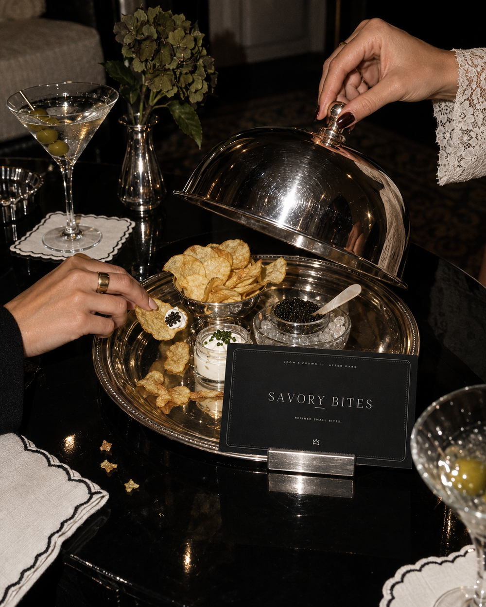 The After Dark Party Savory Bites printable sign