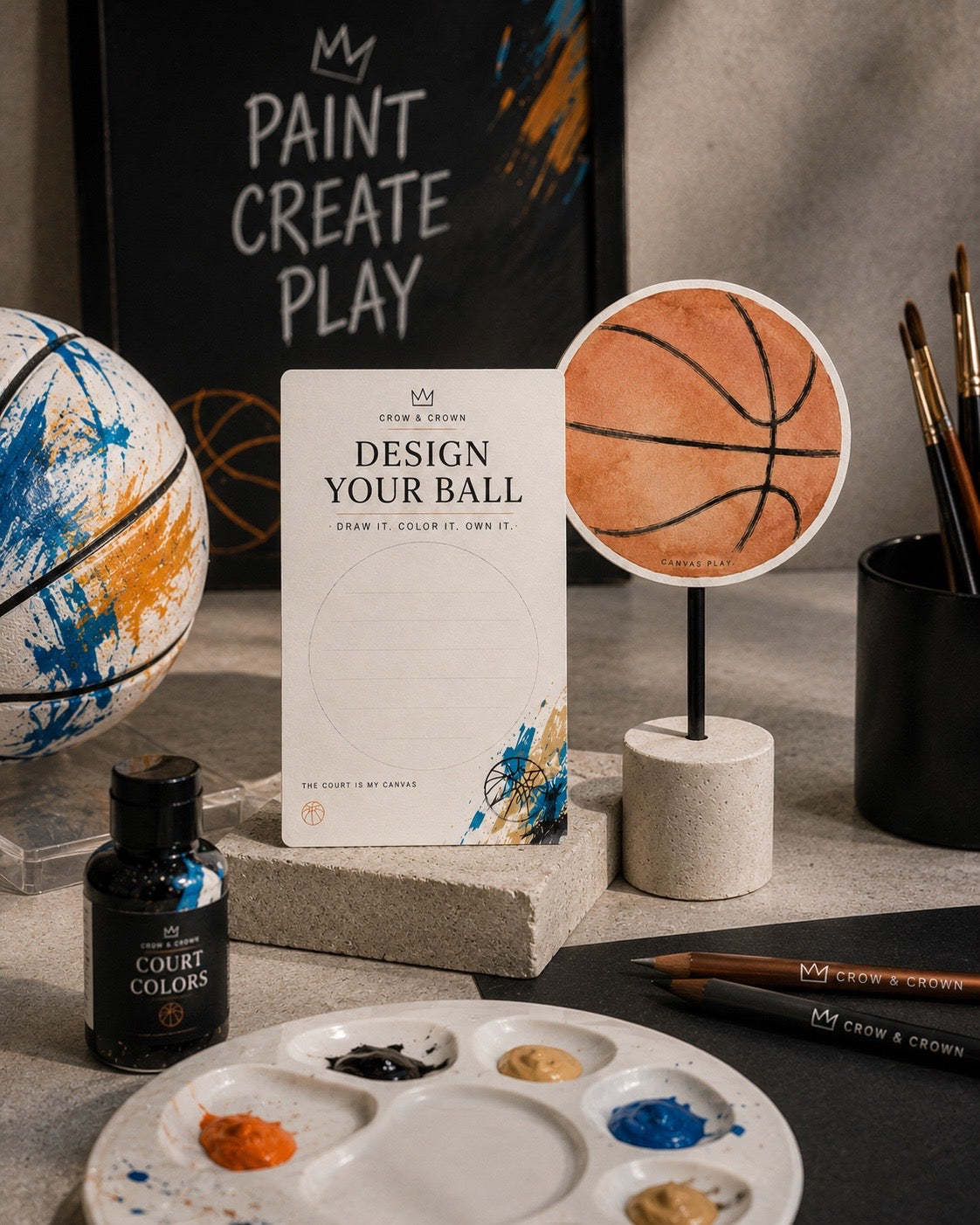 The Court Is My Canvas design your ball activity station printable mockup