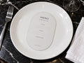 After Hours cocktail-party menu printable on a white plate over black marble