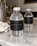 Crow & Crown after dark party 80 night water bottle label — printable shown in use