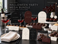 Halloween Party Mega Bundle display with welcome, Juice Bar and Sweet Spells printables