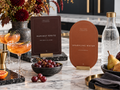 Harvest Spritz and Sparkling Water Thanksgiving printable signs with carafes, grapes and pears