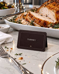 Crow & Crown thanksgiving harvest edit turkey buffet label — printable shown in use