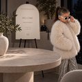 Fashion birthday welcome sign on an easel beside the party entrance