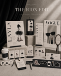 The Icon Edit luxury birthday printable party collection styled on stone plinths